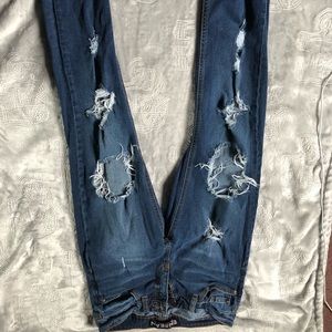 Distressed jeans